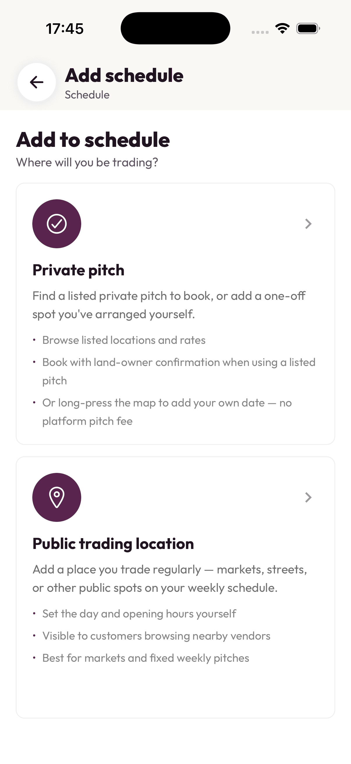YumYard Vendor — pick your next pitch