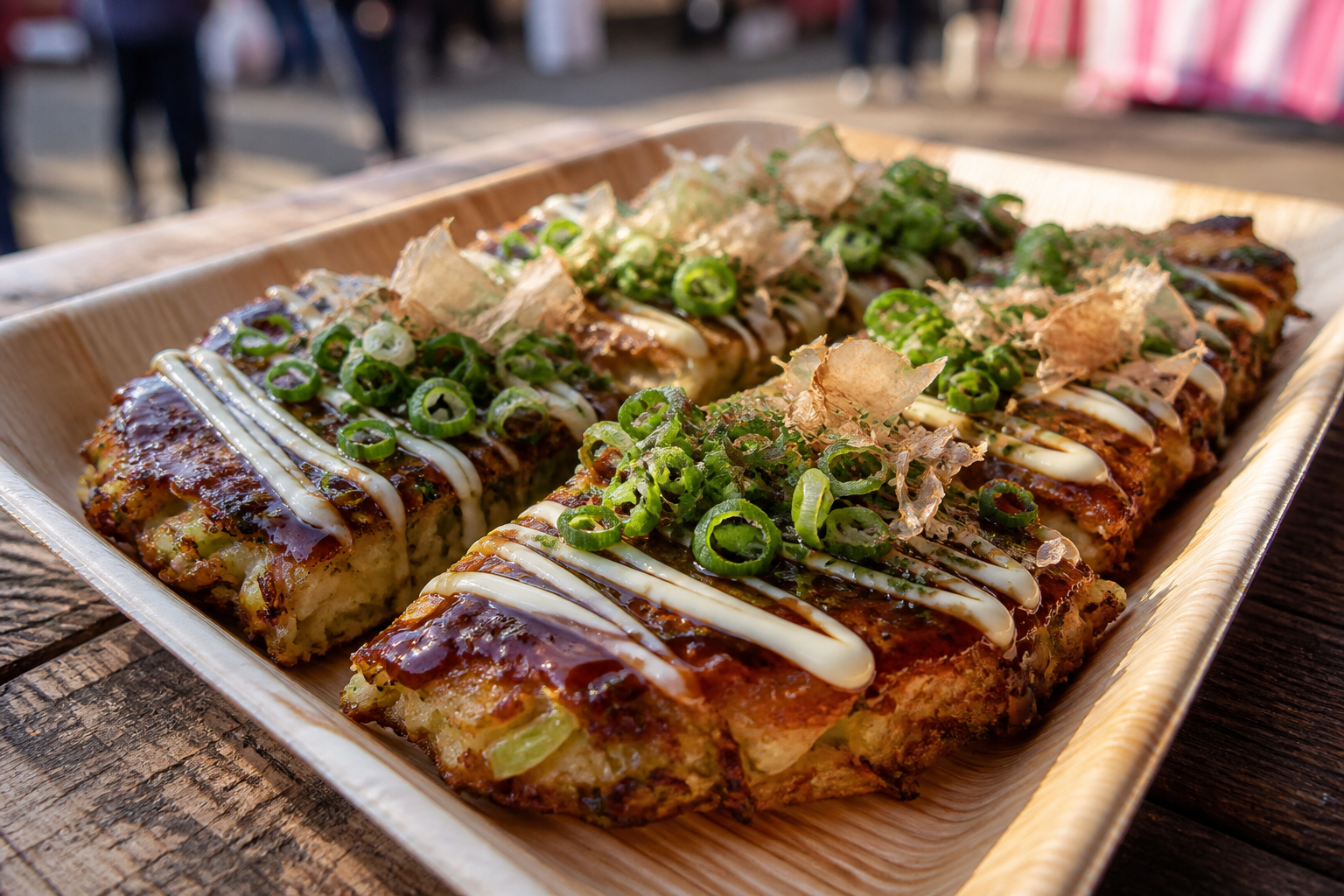 Service-Ready Japanese Okonomiyaki Wedges: A Low-Cost Festival Recipe
